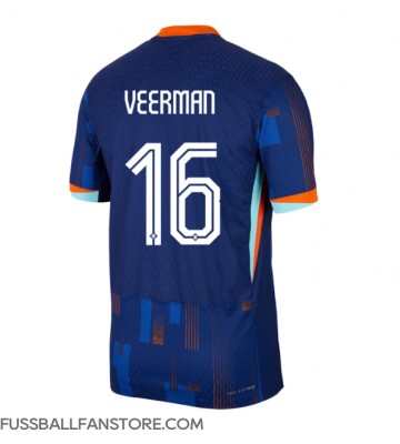 Niederlande Joey Veerman #16 Replik Auswärtstrikot EM 2024 Kurzarm
